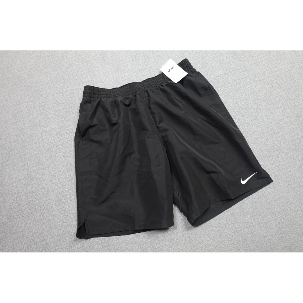 Nike Swimsuit Mens XL Black Running Athletic Mesh Lined Elastic Waist 10 Inseam